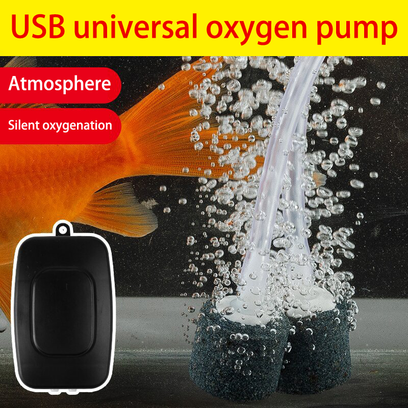 Aquarium Fish Fishing - Мини воздушный насос для аквариума, USB-насос