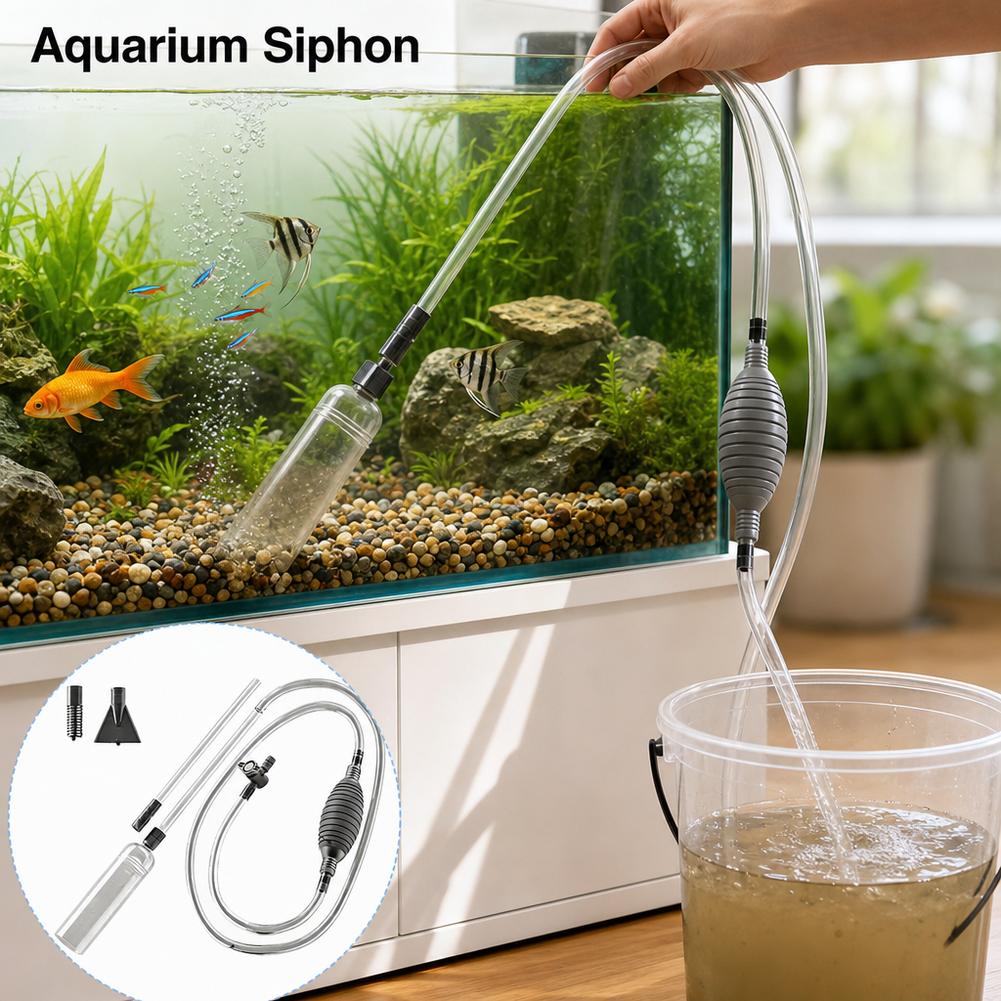 Aquarium Fish Maintenance - Ручной сифон для аквариума, набор для