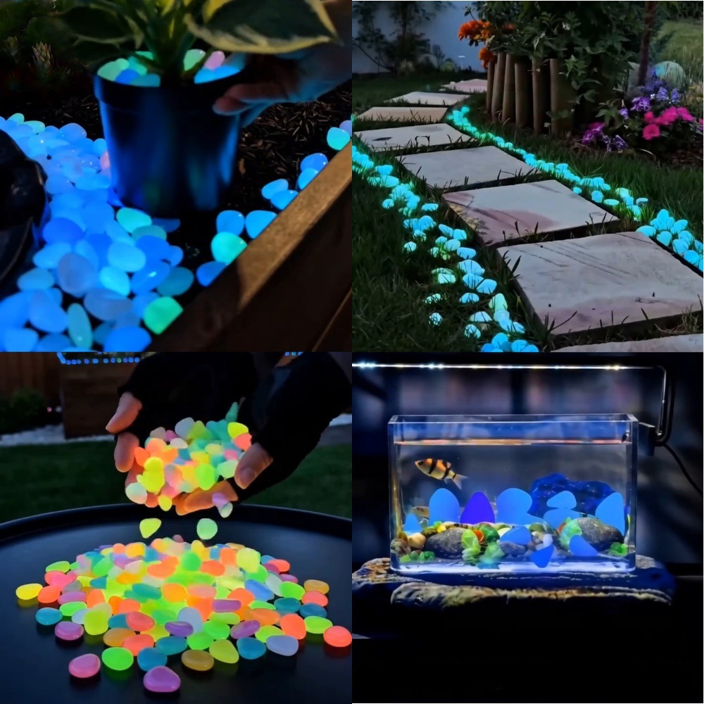 Aquarium Led Light - Цветные светящиеся в темноте камни для