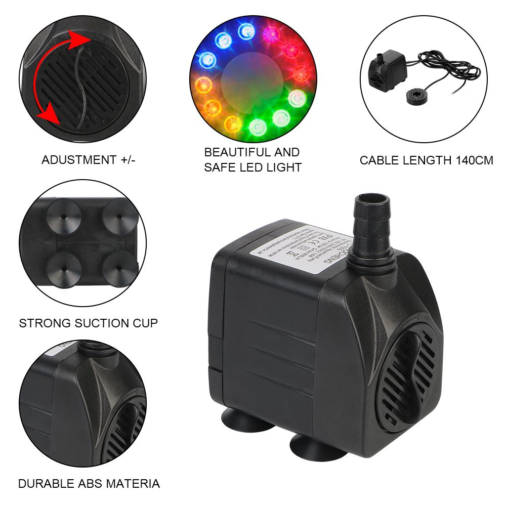 Погружной фонтан, ультра-тихий – обзор и цена Aquarium Led Light